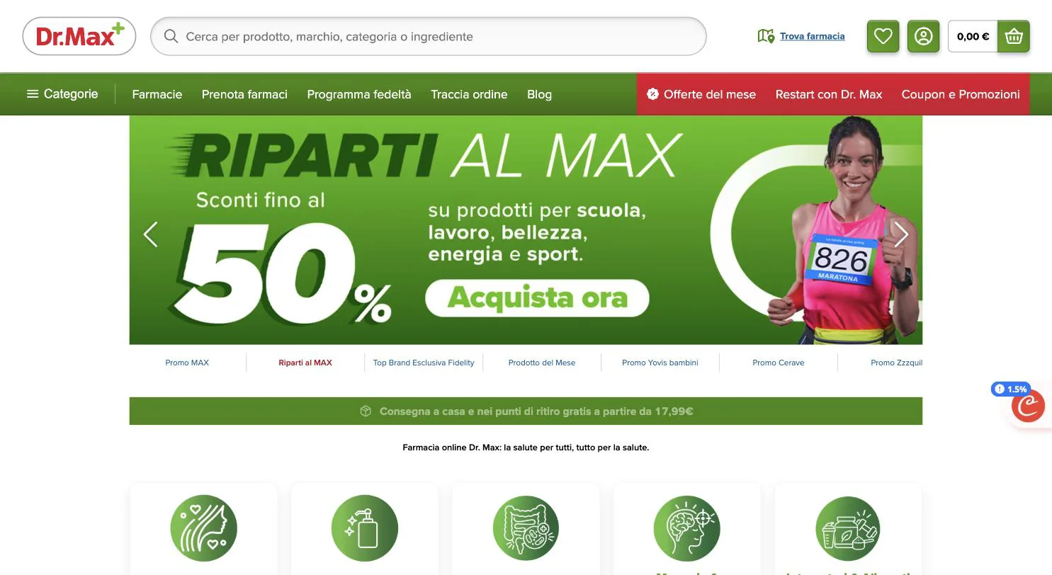 Dr. Max: Farmacia online drmax it