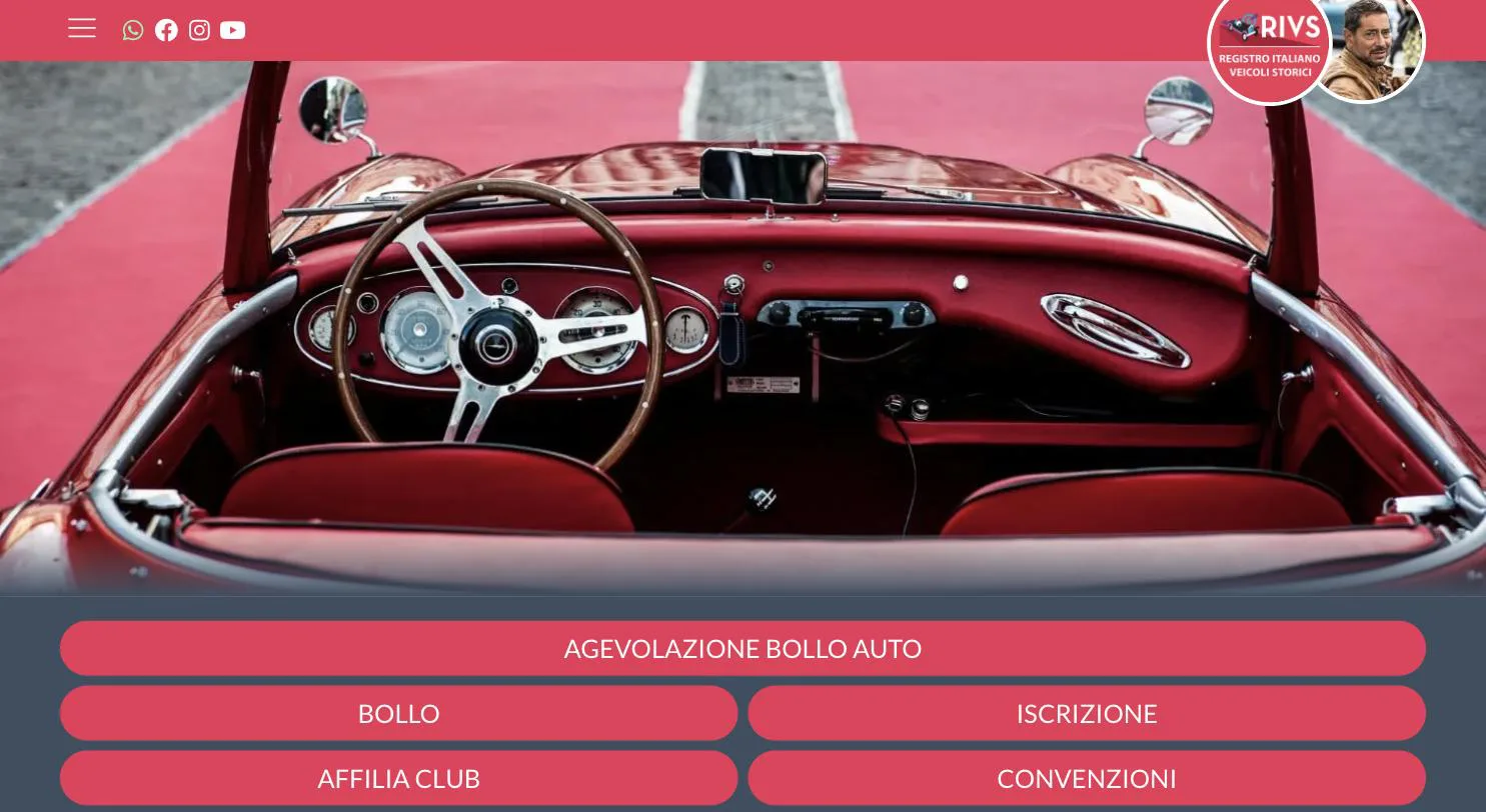 RIVS, Registro Italiano Veicoli Storici: Sito rivs it