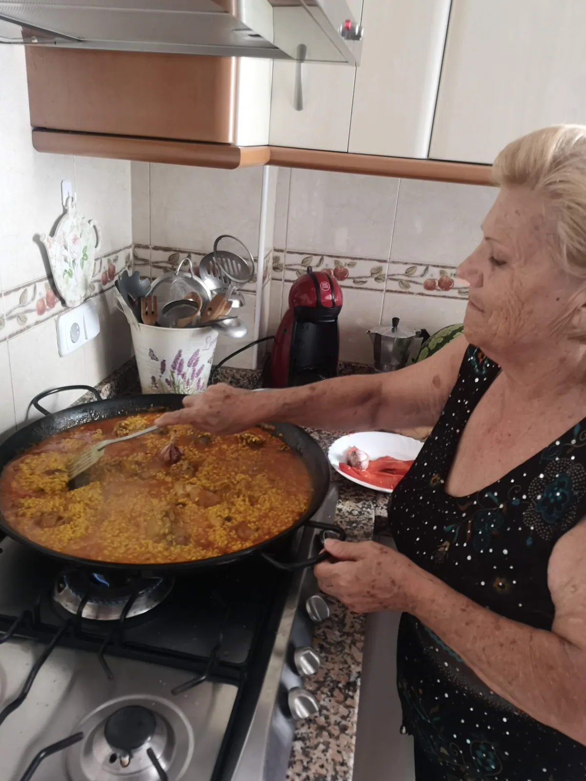 Homemade paella, Alicante, 26 July 2019